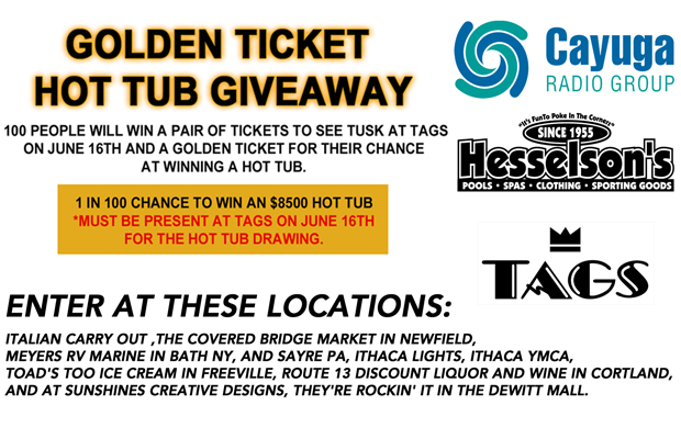 RESCHEDULED “Golden Ticket Hot Tub Giveaway”